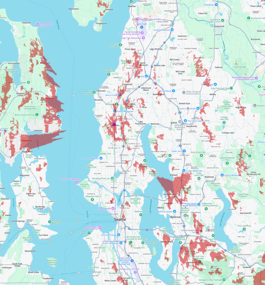 Maple Leaf Node Coverage Map