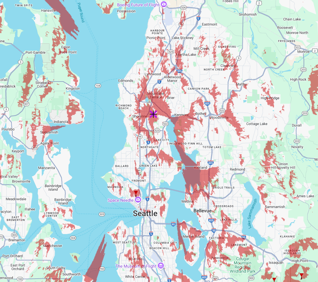 Maple Leaf Node Coverage Map